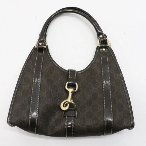 GUCCI Jackie 1961 GG Canvas Dark Brown Hobo Bag - Picture 1 of 16
